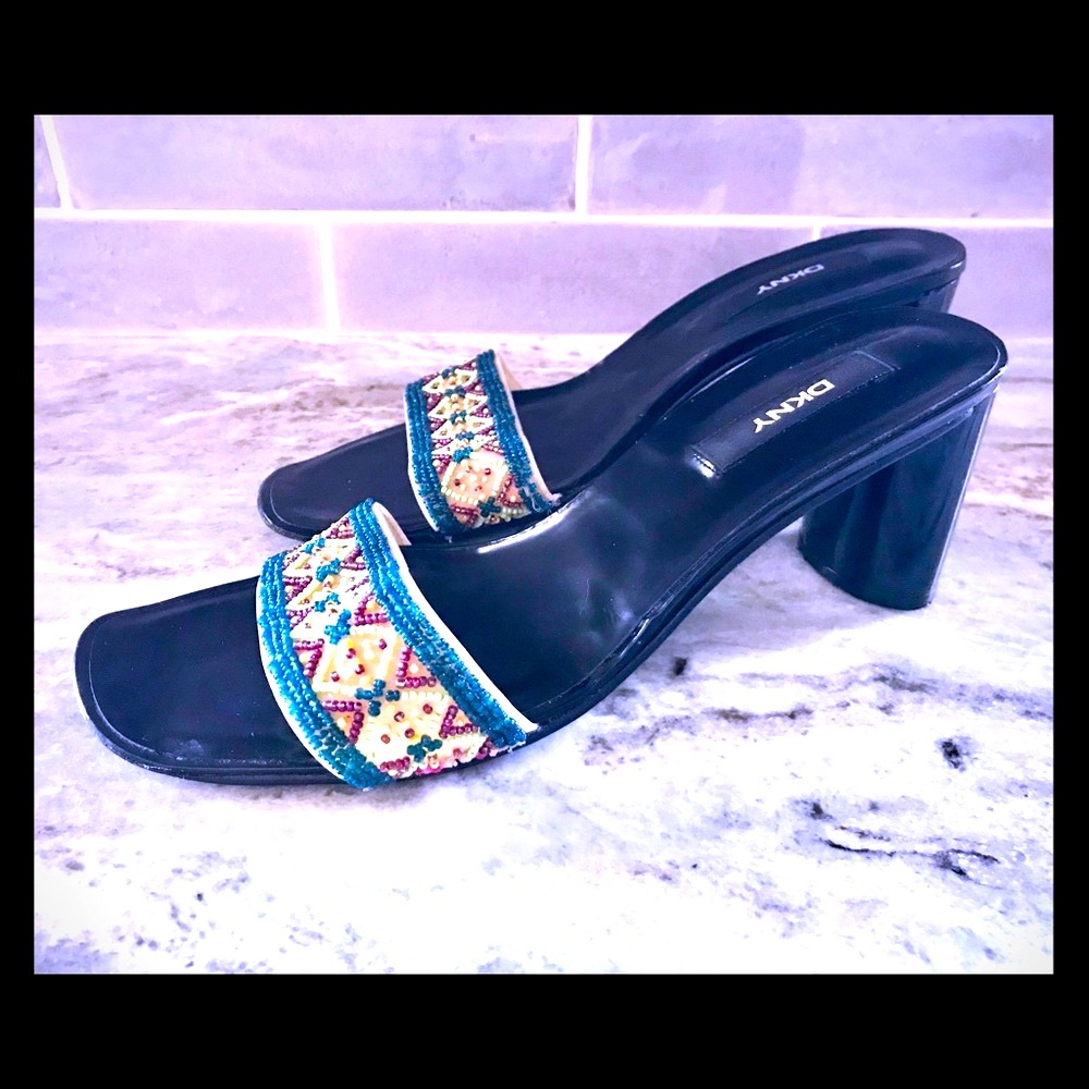 Vintage Beaded Donna Karan Sandals